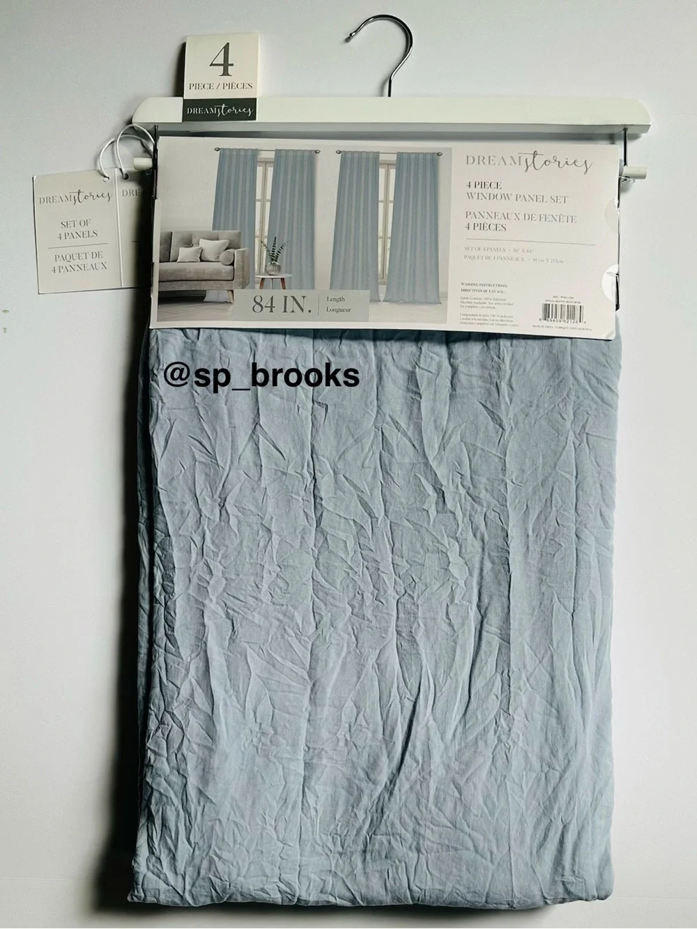 🎁4PC Dream Stories Window Panel Drape Set - Maven Blue Dusk 36x84”